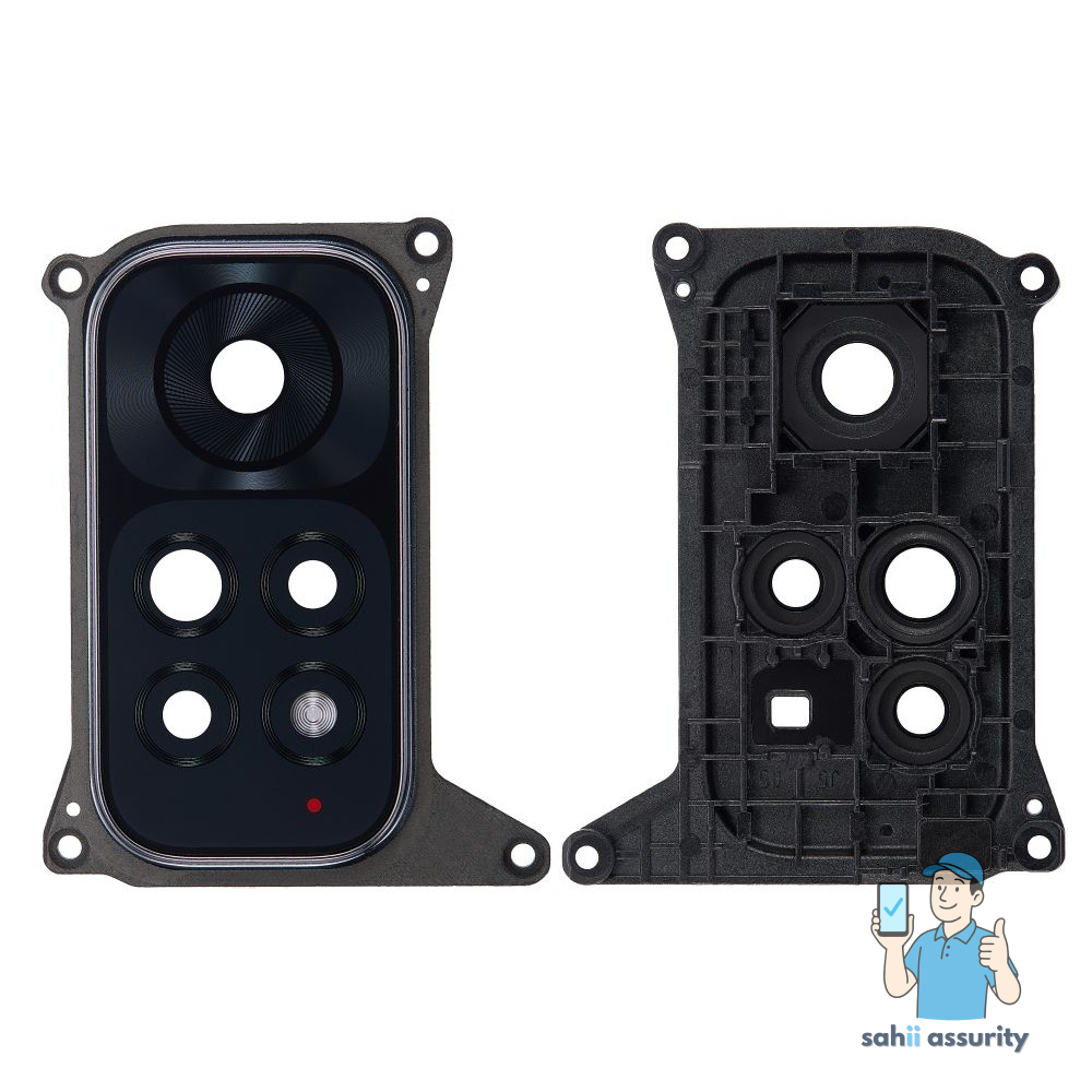 Camera Lens Glass with Frame for Xiaomi Redmi Note 11 Black